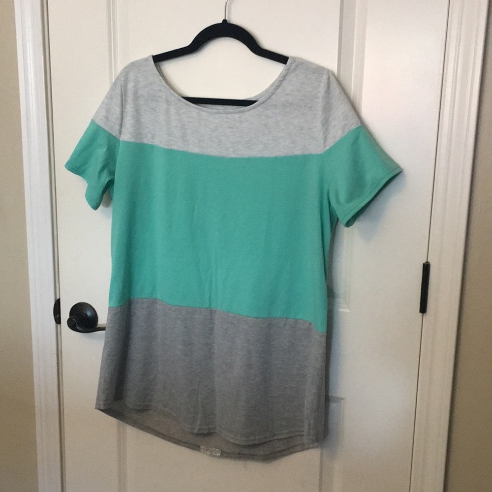 Grey and Teal Top